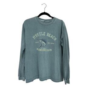 Myrtle Beach Long Sleeved T Shirt Men’s Size L Blue Marlin Fish